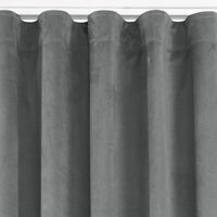 Zasłona VILA velvetowa na taśmie wave 400x225 grafitowa  Homede