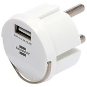 Adapter gniazda USB Brennenstuhl 2,4A Ładowarka IP44 Płaska Biała