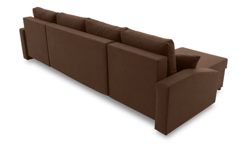 Duży narożnik, MONTERO Plus, 302x138x75 cm, brąz | TYLETEGOTU na Arena.pl