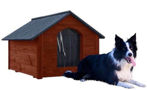 Buda dla psa drewniana ocieplana XL Palisander na Arena.pl