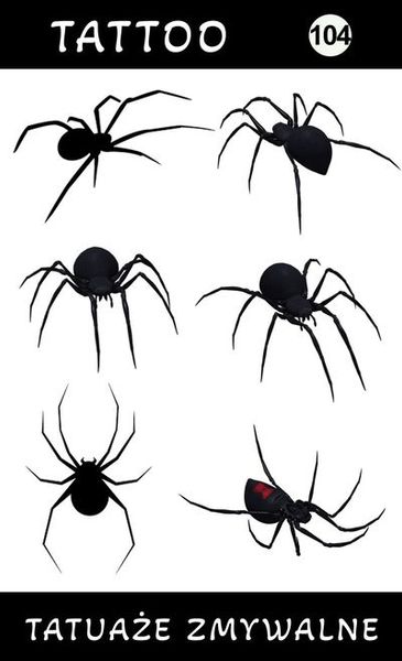 Tatuaże zmywalne Pająki zdjęcie 1