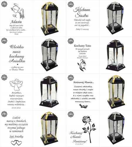 Znicz personalizowany świąteczny elegancka latarenka z grawerem na Arena.pl