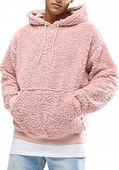 Bluza pluszowa z kapturem, różowa, rozm. M