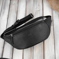 saszetka nerka męska na pas czarna paolo peruzzi t-89-bl