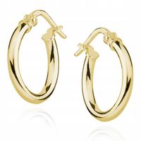 KLASYCZNE POZŁACANE SREBRNE KOLCZYKI GŁADKIE KOŁA KÓŁKA KÓŁECZKA 16MM