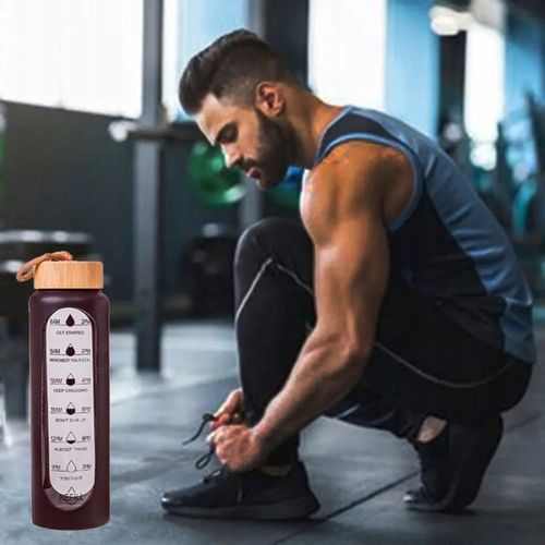 BIDON BUTELKA SZKLANA SZCZELNA NA WODĘ KUBEK POJEMNIK NA NAPÓJ SHAKER 1L na Arena.pl