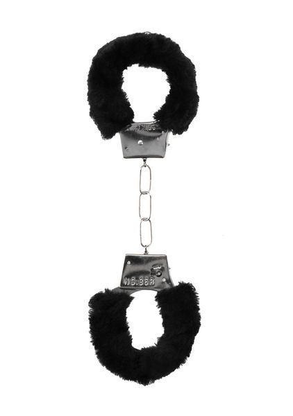 Pleasure Furry Hand Cuffs - With Quick-Release Button zdjęcie 3