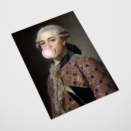 Plakat dżentelmen z balonem portret 21x29,7 cm A4 na Arena.pl