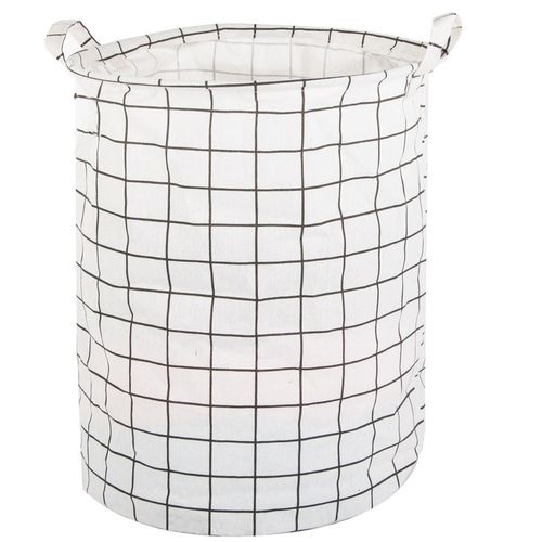 ORGANIZER KOSZ PRANIE ZABAWKI UŻYTECZNY BIAŁO- CZARNY POJEMNIK 45L na Arena.pl