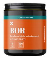 Bor 6mg Boroglicynian Chelat + 195 mg Cytrynian Magnezu 120 kapsułek HPMC