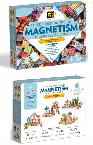 KLOCKI MAGNETYCZNE 2 cm kostki budowlane konstrukcyjne BLOKI SZEŚCIANY 162 na Arena.pl