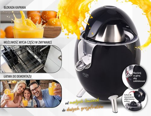 Wyciskarka do cytrusów Adler AD 4013b czarny 800 W na Arena.pl