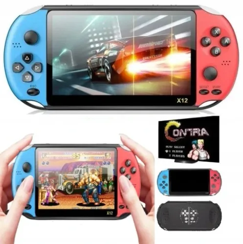KONSOLA PRZENOŚNA DO GIER X12 RETRO DUŻO GIER 5.1" prezenty dla dzieci na Arena.pl