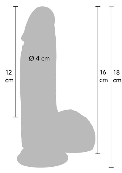 Realistic Dildo Liquid Silicone 16 Cm zdjęcie 10