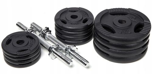 HANTLE Żeliwne 40kg 2szt x20kg gryfi zestaw na Arena.pl