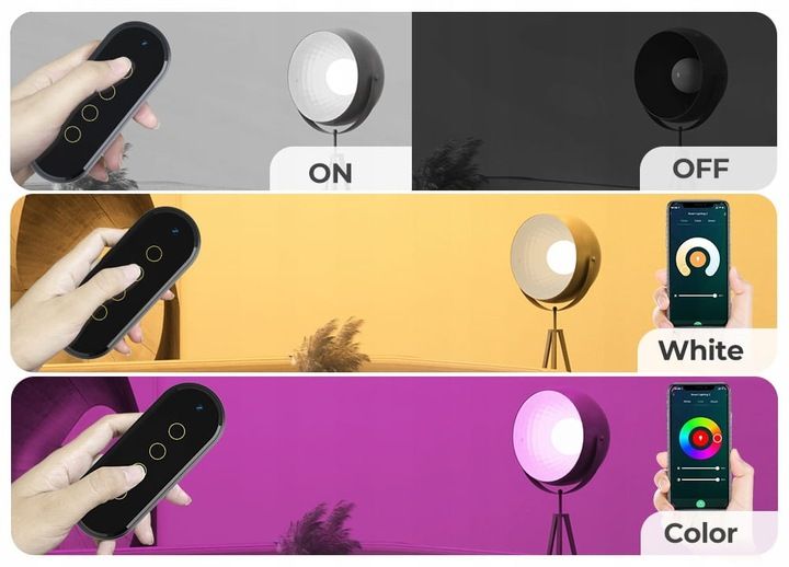 Dotykowy Pilot Smart Scen 4 Kanały 12 Programów ZigBee TUYA Smart Life zdjęcie 9