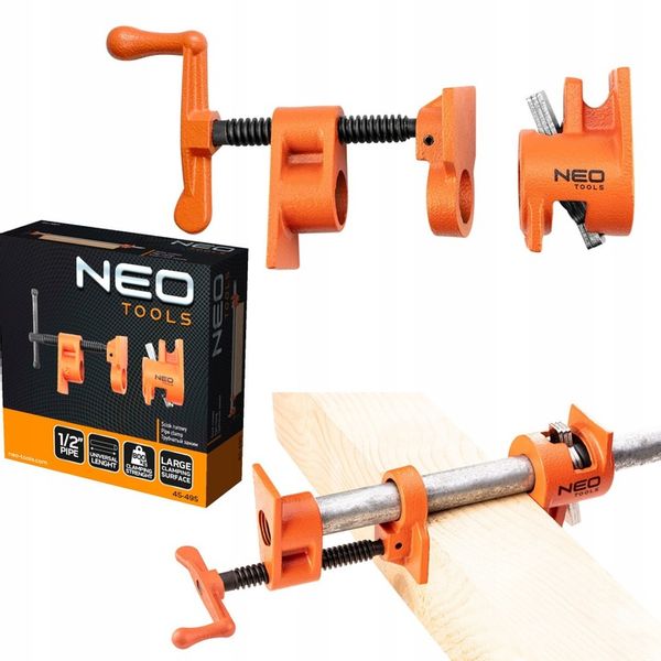 NEO ŚCISK RUROWY ŚRUBOWY STOLARSKI BEZKOŃCOWY 1/2'''' DO RUR 800 KG 45-495 zdjęcie 1