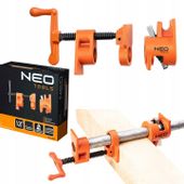 NEO ŚCISK RUROWY ŚRUBOWY STOLARSKI BEZKOŃCOWY 1/2'''' DO RUR 800 KG 45-495