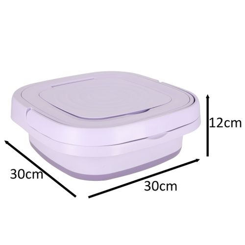 Pralka automatyczna turystyczna mini składana przenośna 8L fioletowa na Arena.pl