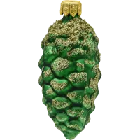 Bombka choinkowa szklana: Szyszka zielona: mała
