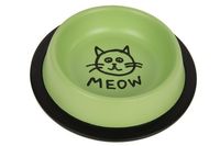 Elegancka metalowa miska dla kota MEOW 0,24L - zielona