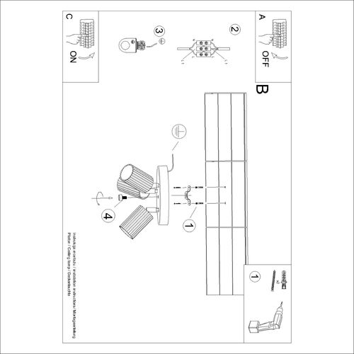 Plafon KARBON 3P ochra czerwona na Arena.pl