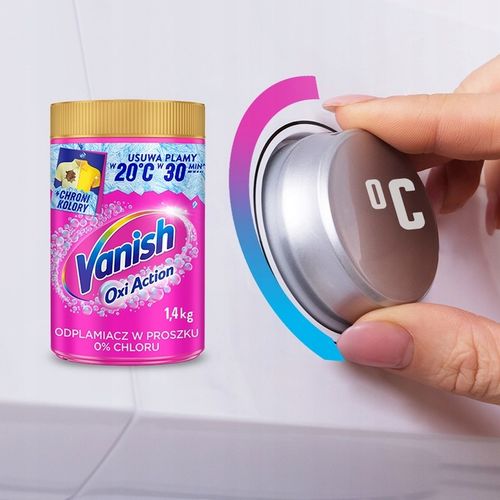 Vanish Oxi Action Odplamiacz w proszku do koloru + do bieli 0% chloru 2,8kg na Arena.pl
