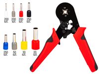 Zaciskarka konektorów tulejkowych YAC-8 + zestaw 1200szt konektorów