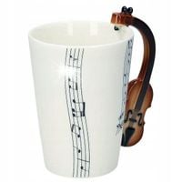 KUBEK SKRZYPCE prezent dla muzyka do kawy nuty