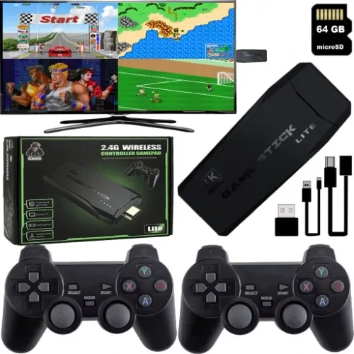 GRA TELEWIZYJNA KONSOLA RETRO MINI + 20000 GRY VIDEO EMULATOR + 2 PADY HDMI na Arena.pl