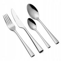 ZESTAW KOMPLET SZTUĆCÓW SERWIS FLORINA PIANO STAL NIERDZEWNA 6 osób 24el.