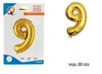 BALONY FOLIOWE CYFERKI BALON FOLIOWY CYFRA 9 80CM