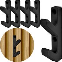 ZESTAW HAKÓW PODWÓJNYCH NA UBRANIA LAMELE LOFT CZARNY 5SZT