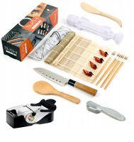 ZESTAW DO ROBIENIA SUSHI | BAZOOKA| MATA| MASZYNKA |PRASKA | +10 AKCESORIÓW