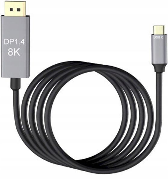 Kabel USB C do Displayport DP 1.4 8K 4K 240 Hz Mac zdjęcie 14
