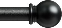 KARNISZ METALOWY POJEDYNCZY CZARNY 80cm - 240cm