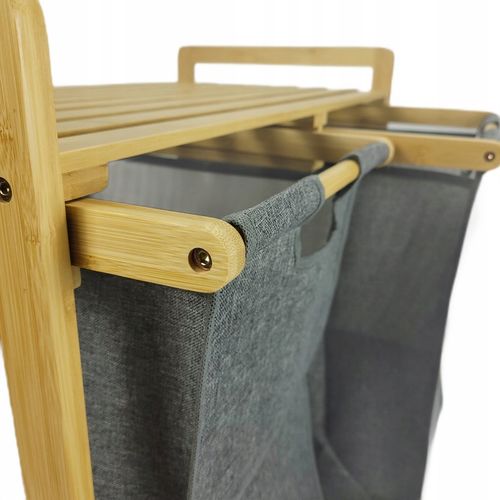 KOSZ na pranie BAMBUSOWY 2-komorowy EKO bielizna ŁAZIENKA worki na Arena.pl