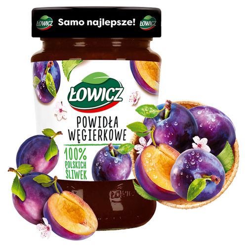 Łowicz DŻEM POWIDŁA WĘGIERKOWE ŚLIWOWE ze śliwek NISKOSŁODZONY 280g słoik na Arena.pl