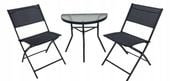Zestaw mebli balkonowych LIPARI L + 2 krzesła czarny