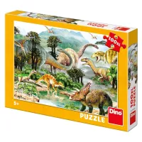 Puzzle XL 100 dużych elementów Dinozaury idealne dla dzieci 5+