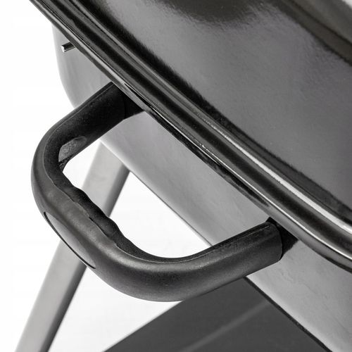 Grill węglowy ogrodowy duży przenośny Pokrywa półki kółka transportowe na Arena.pl