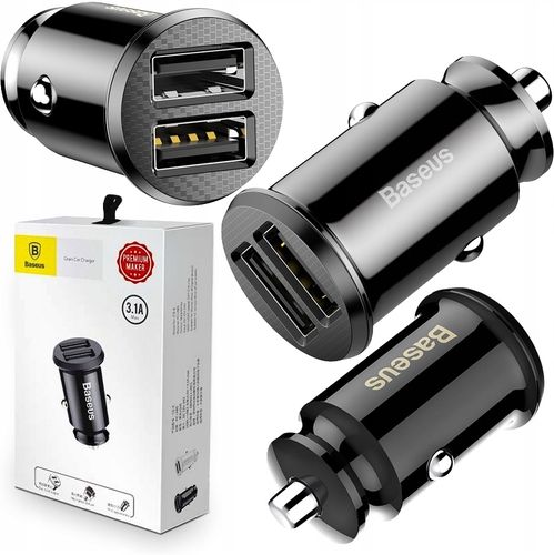 BASEUS MINI ŁADOWARKA SAMOCHODOWA 2x USB LED na Arena.pl