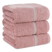 Ręcznik Tris 30X50 cm pudrowy z ozdobną bordiurą elegancki