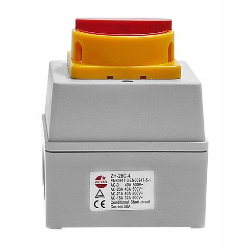 Wyłącznik włącznik KEDU do silnika trójfazowego ZH 28-2 gwiazda trójkąt 40A na Arena.pl