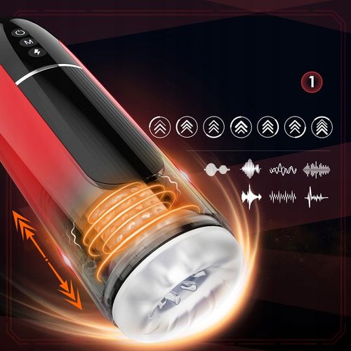 Automatyczny męski Masturbator7trybów pchnięcia i wibracji Przycisk orgazmu na Arena.pl