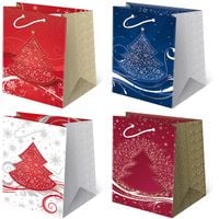 torebki ozdobne 10szt.  set s-34 elegant trees 29x42x18,5cm | t-16l
