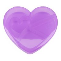 POJEMNIK plastikowy SERCE 12x13,5cm 5-komorowy fioletowy 1szt.