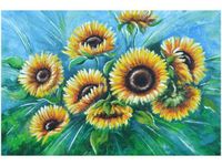 60X40CM SŁONECZNIKI NIEBIESKIM OBRAZ