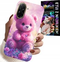 ETUI DO XIAOMI REDMI A5 - SŁODKI MIŚ NA RÓŻOWYM TLE, CASE + SZKŁO