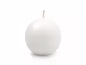 Świeca matowa Kula biały 6cm 10szt